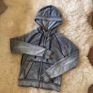 Lucky Lotus Gray Zip-Up Sweatshirt
